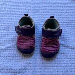 Merrell bare steps h2o sneakers. Size: 5.5 wide. Color: purple/turquoise/pink